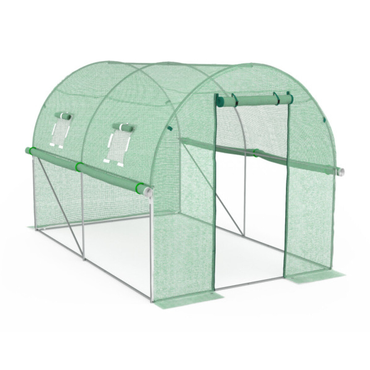 Serre tunnel verte 3x2m toutes saisons