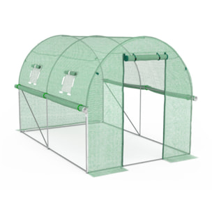 Serre tunnel verte 3x2m toutes saisons