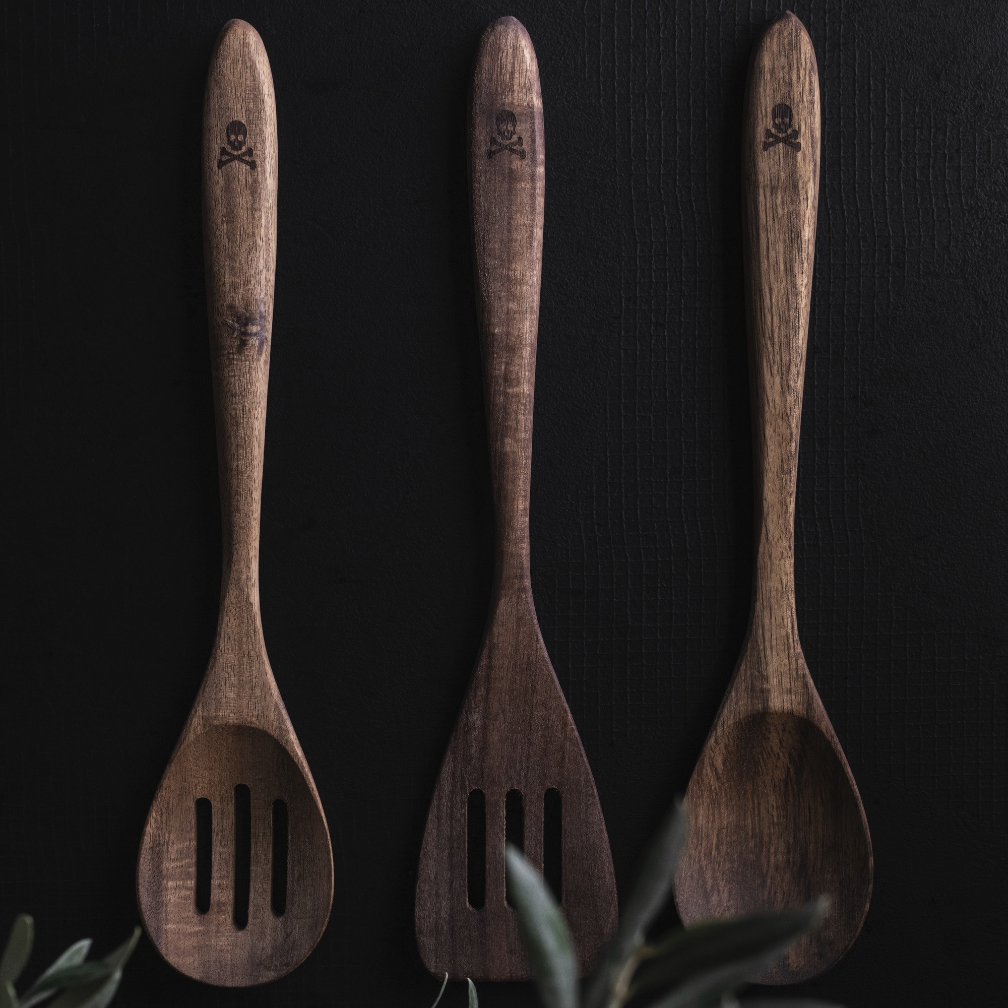 Set de 3 utensilios de cocina 100% madera de acacia scalpers home