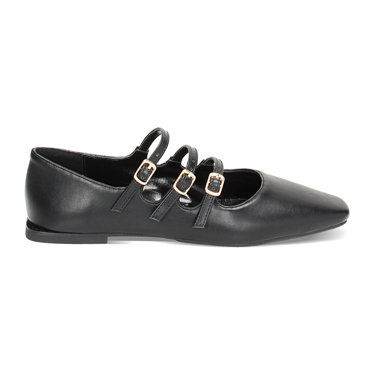 Ballerines multi-bracelets noirs