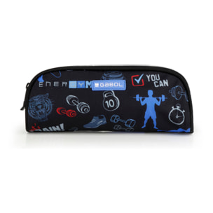 Estuche doble Gabol TRAINING negro y resistente al agua