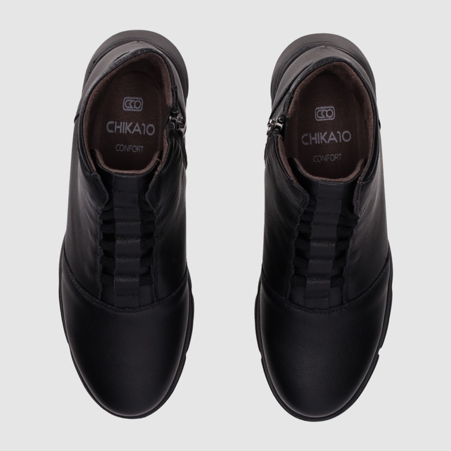 Botines de Piel - Negro - Tacón: 3 cm