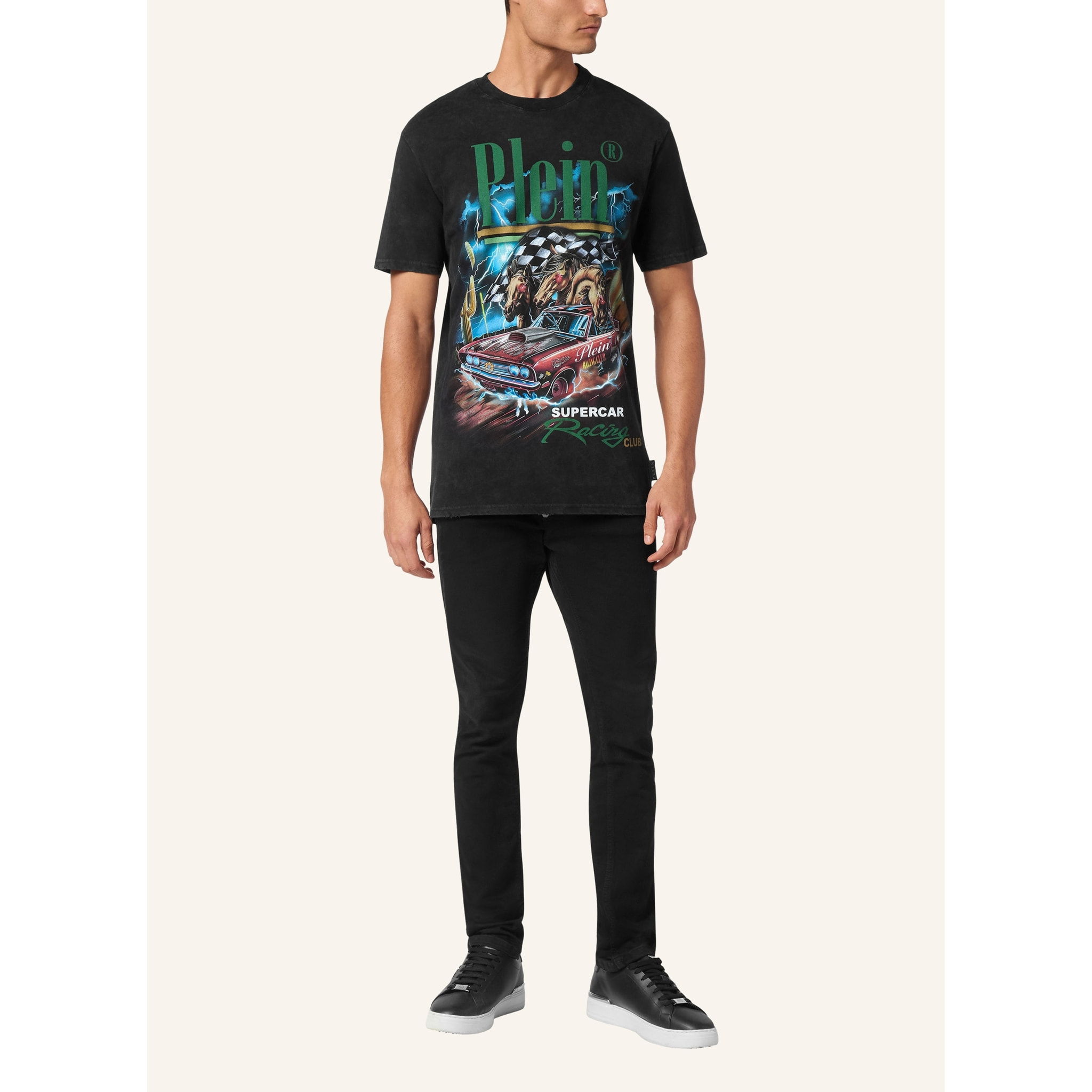 PHILIPP PLEIN T-Shirt Round Neck RACING