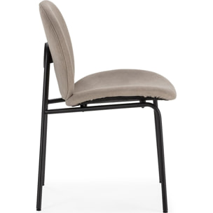 Lot de 2 chaises en tissu - BOREAL