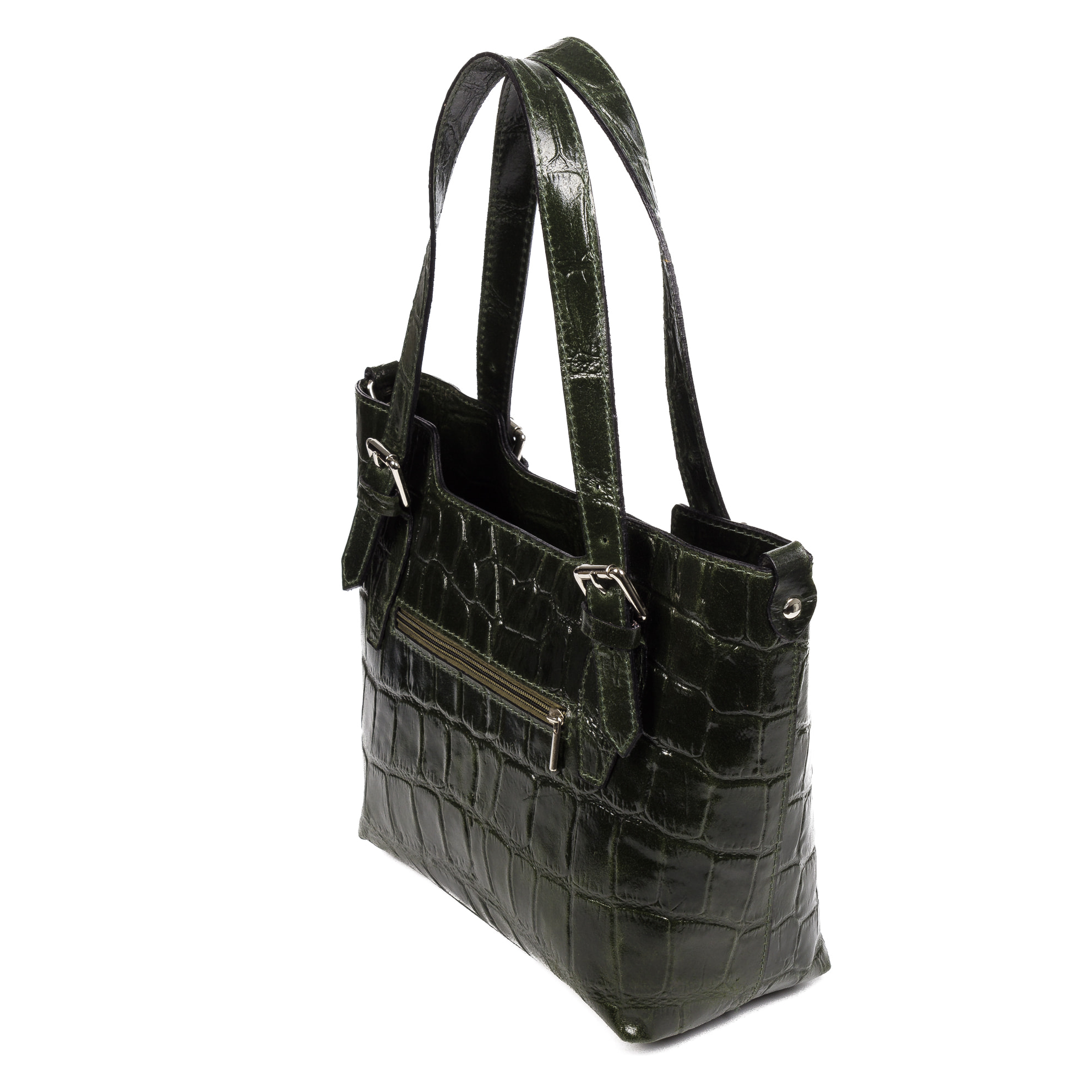 Arezzo Borsa tote Donna.Pelle autentica Camoscio Inciso Coccodrillo Grande Camoscio