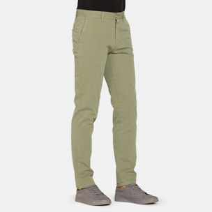 PANTALONE CHINO DA UOMO IN GABARDINA LEGGERA DI COTONE