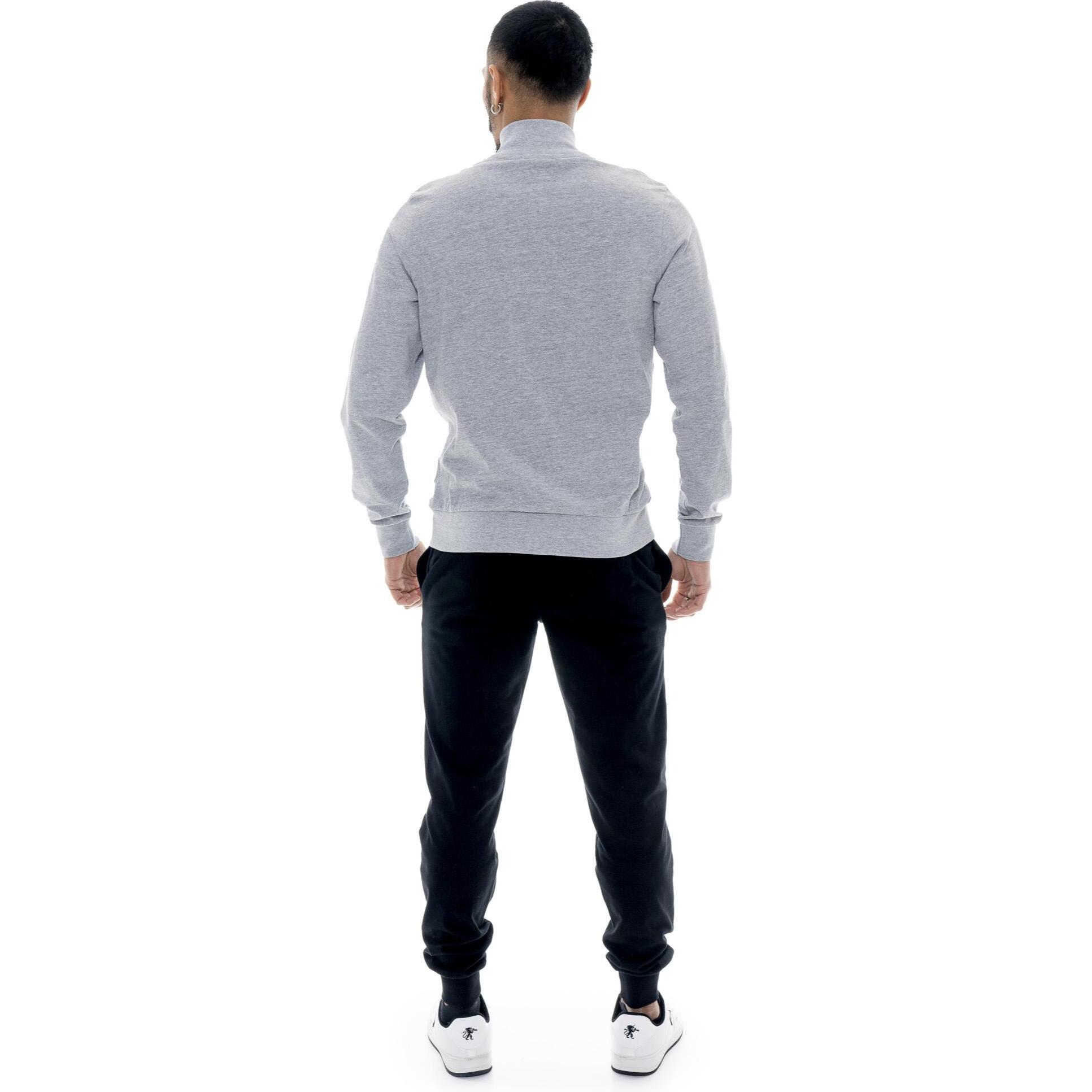 Tuta da uomo in cotone non garzato con colletto e zip Leone HJ