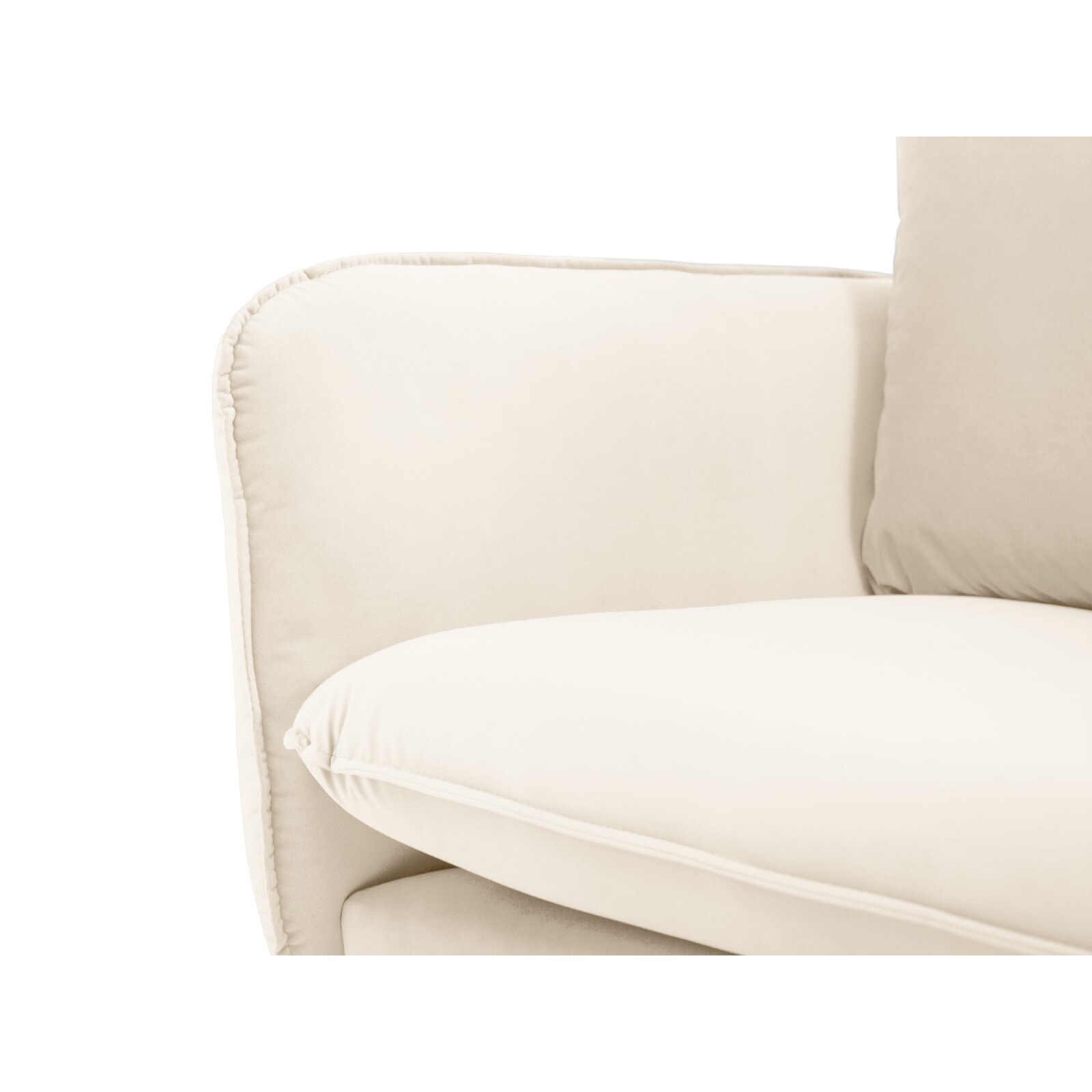 Canapé "Vienna" 3 places en velours beige clair