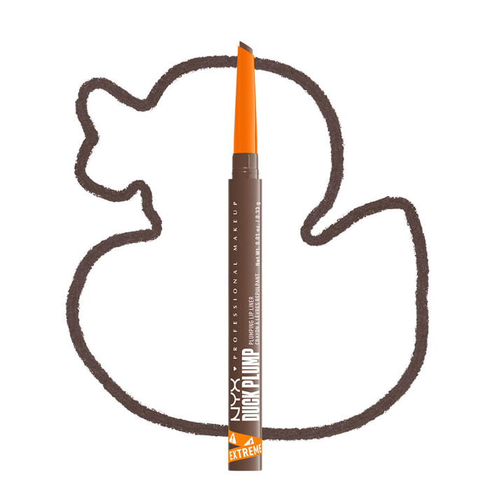 NYX Professional Makeup Duck Plump Plumping Lip Liner, crayon à lèvres, jusqu'à 10h de tenue, fini mat, Touch up Taupe