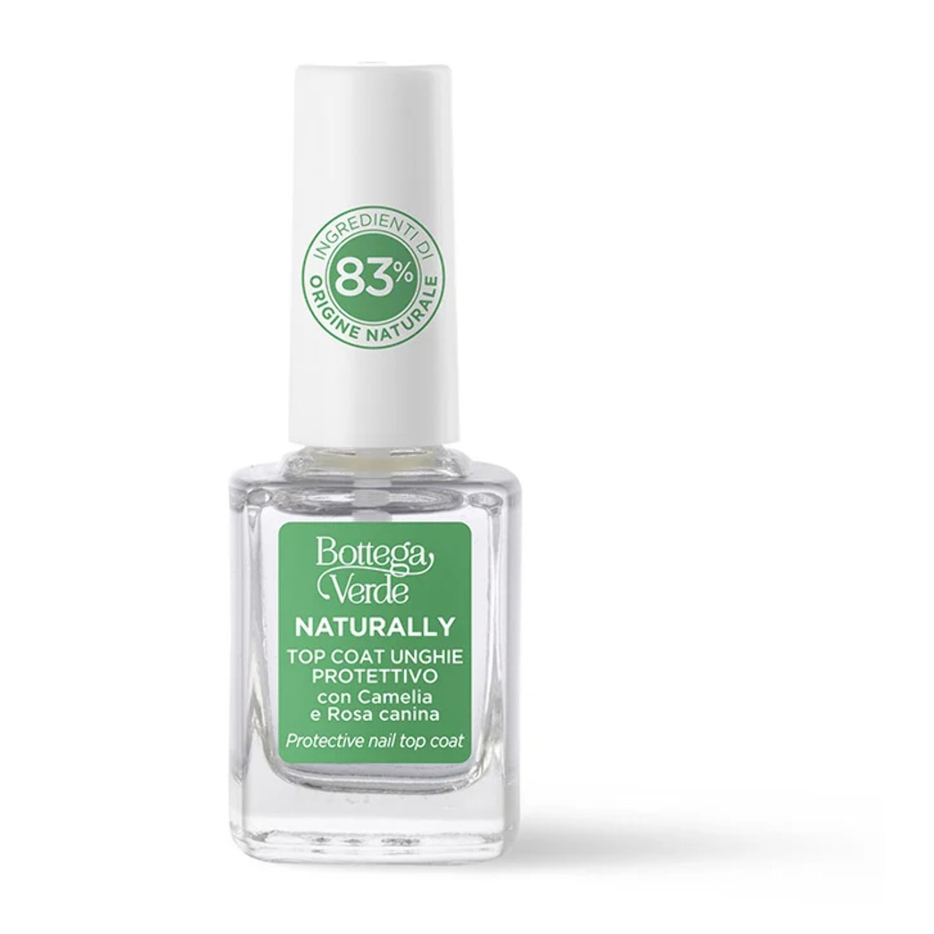 Bottega Verde, NATURALLY - Top coat unghie protettivo con Camelia e Rosa canina (10 ml)