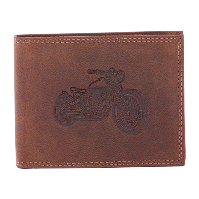 Portafoglio  da uomo In Vera pelle Made in Italy 9,5x12,5x2,5 cm