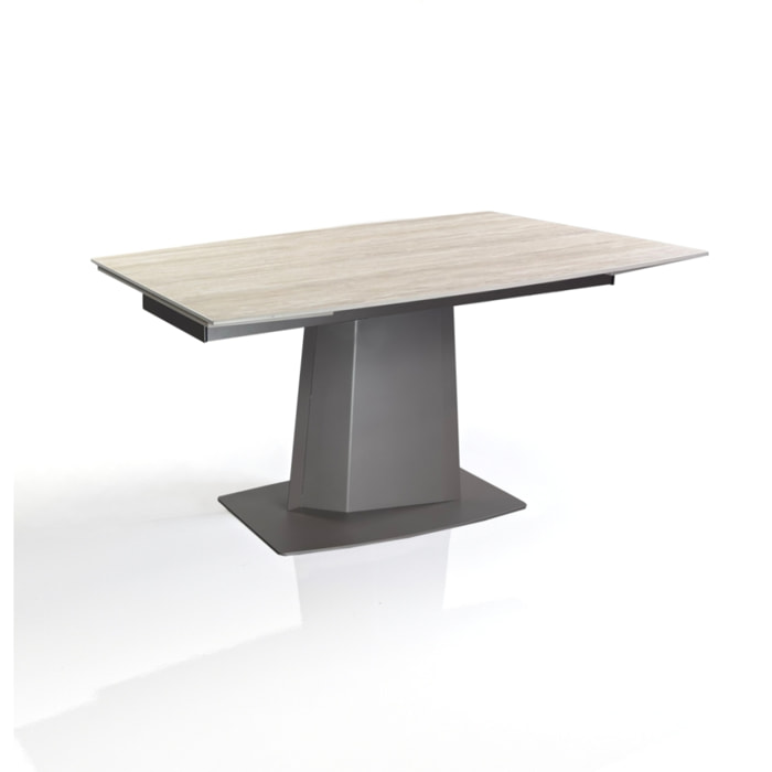 Table à manger extensible Tomasucci SAFIR, en céramique, travertin, 140/170/200 × 89 × 77 cm