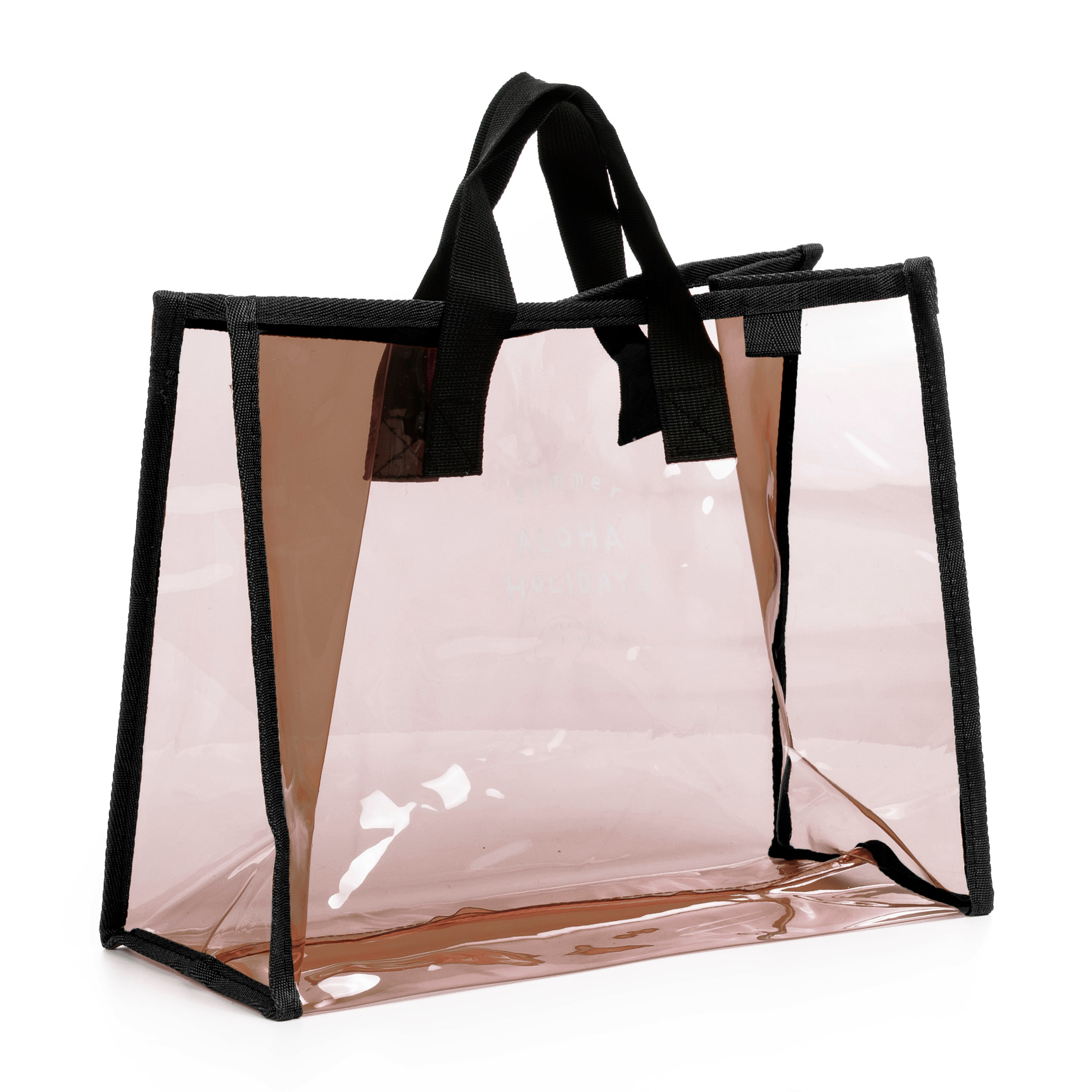 Zeme borsa shopper in PVC trasparente.