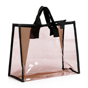 Zeme borsa shopper in PVC trasparente.