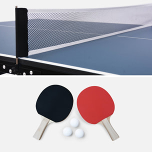 Table de ping pong d'intérieur médium avec 2 raquettes et 3 balles  TABLE DE PING PONG MEDIUM PLIABLE