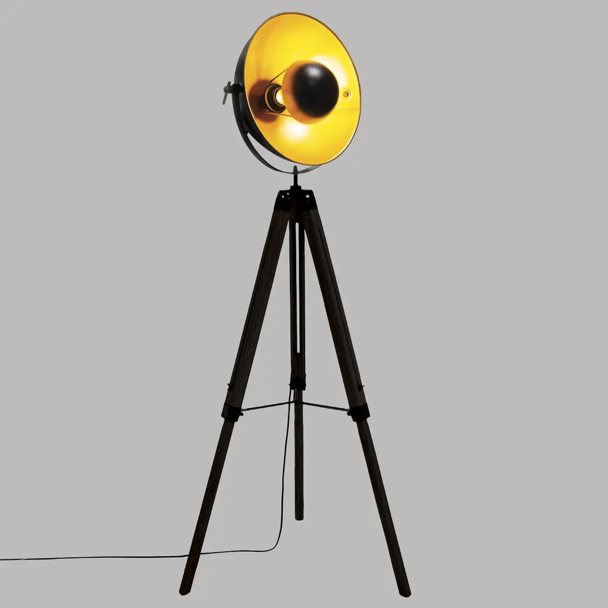 Lampadaire trépied "Lahti" métal noir H156cm