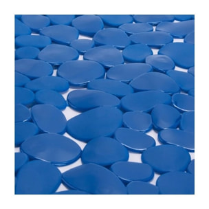 Tapis Fond de douche PVC GALETS 53x53cm Bleu Marine MSV