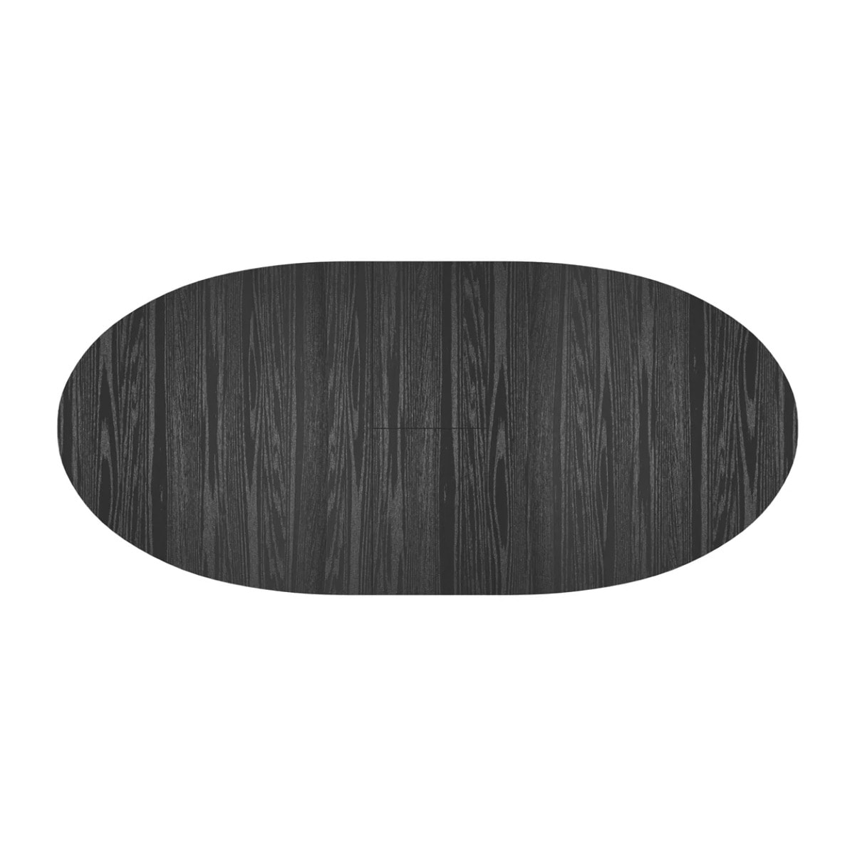 Table ovale 6/8 personnes extensible en bois noir 170/200 cm - Eddy