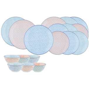 Service Les essentiels - 18 pièces - Pastel