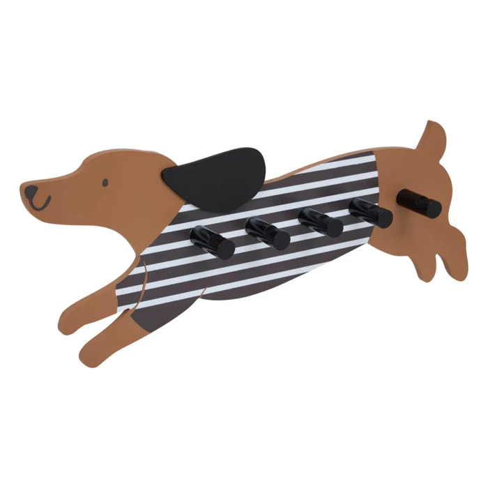 Patère Scott marron 5 crochets