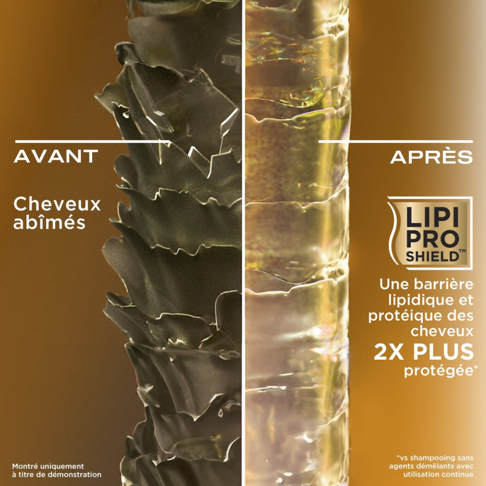 OGX Shampooing Kératine Lissage Brésilien, 385ml – Soin capillaire lissant à la kératine pour des cheveux brillants – Shampoing