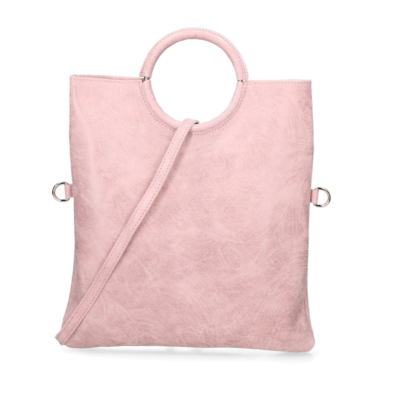 Borsa a mano da donna Made in Italy - Modello Velvet - 100% pelle scamosciata - 29.0 x 30.0 x 1.0 cm