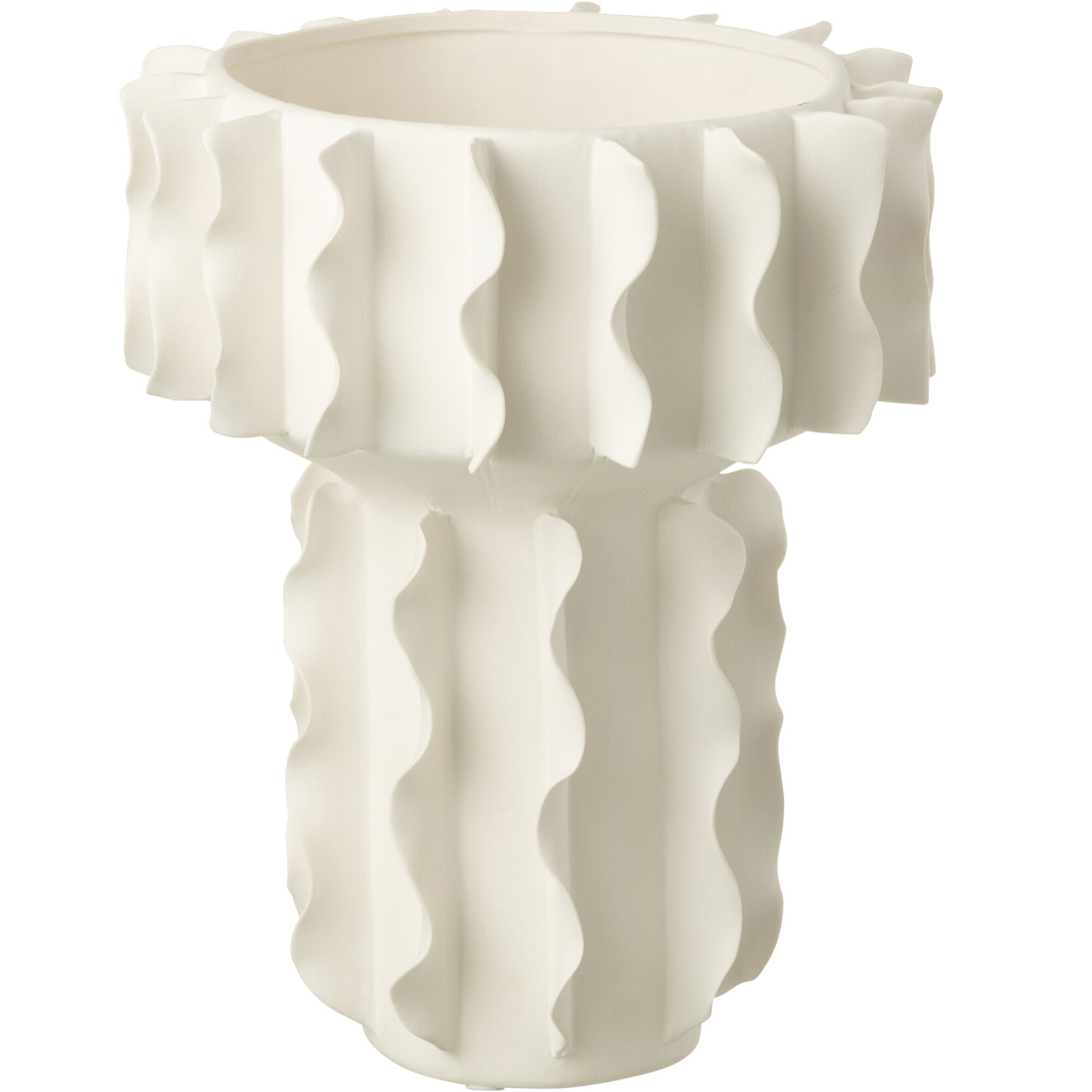 J-Line vase Helix - céramique - blanc - large