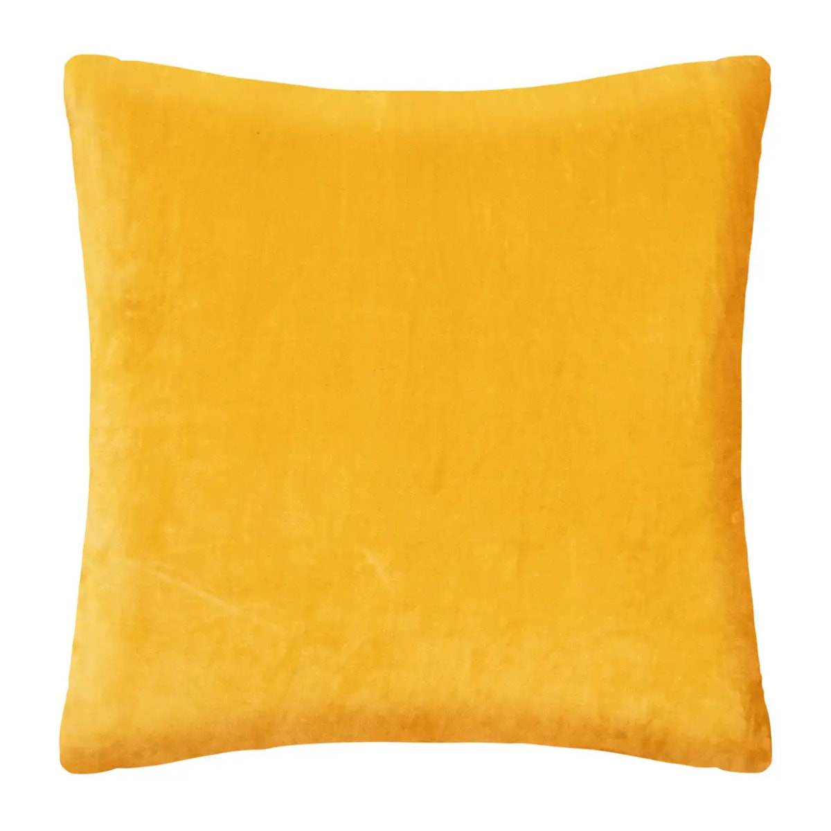 Coussin "Otto" - velours - jaune ocre - 55x55 cm