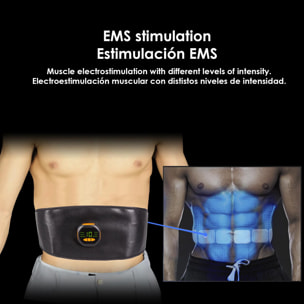 Cinturón estimulador eléctrico de cintura y abdomen EMS Smart Fitness. 15 intensidades, 6 modos. Promueve la circulación sanguínea.