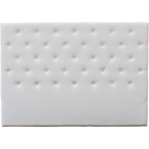 Tête de lit capitonnée "Déco" - 169 cm - Blanc - En PVC