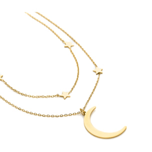 Collar acabado en oro amarillo de 18K