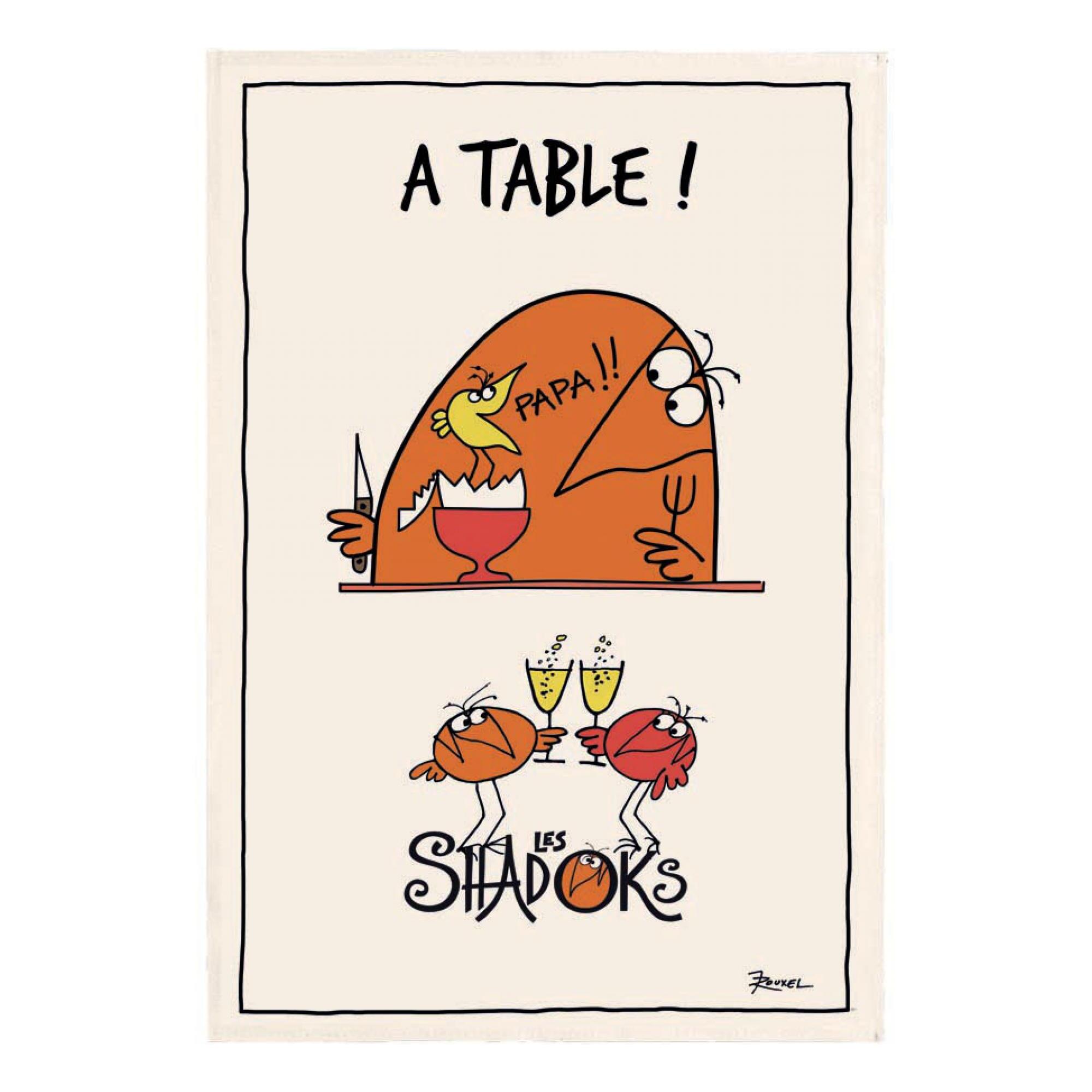 Torchon Shadoks À table
