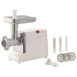 Hachoir électrique avec inverseur - 60 à 80 kg/h - 350 W - 3 grilles - 3 entonnoirs