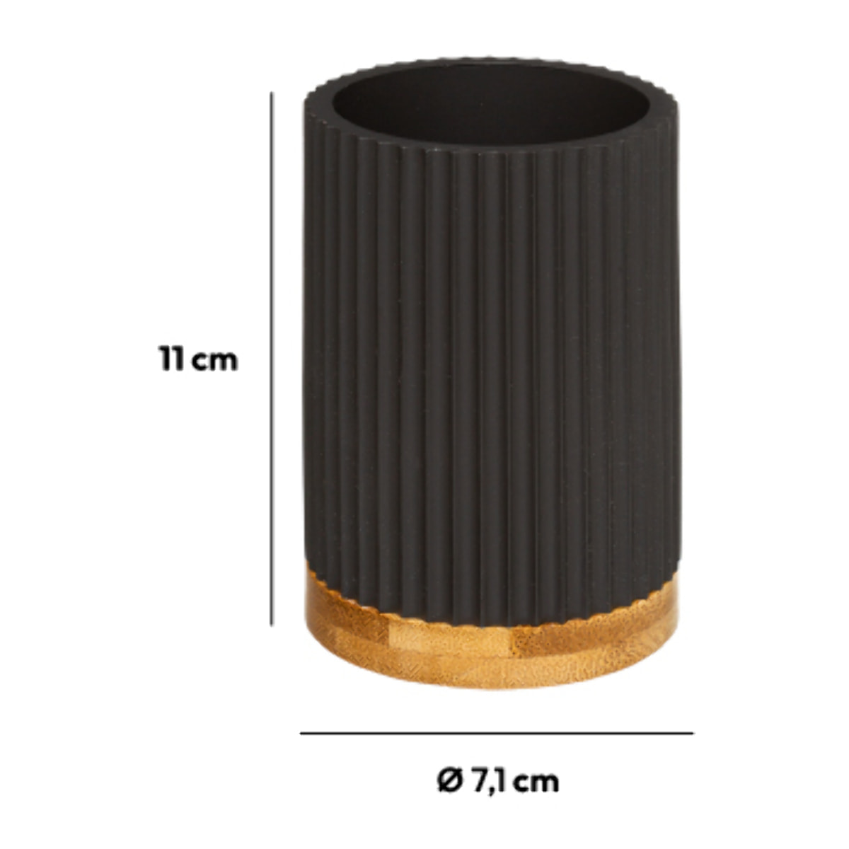 Pot à brosses à dents Noir Modern Color