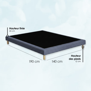 Ensemble matelas ressorts HÉLIOS, mémoire de forme, H31 cm, sommier bleu