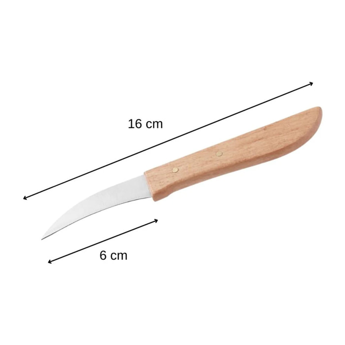 Couteau de cuisine éplucheur manche en bois 16 cm Nirosta