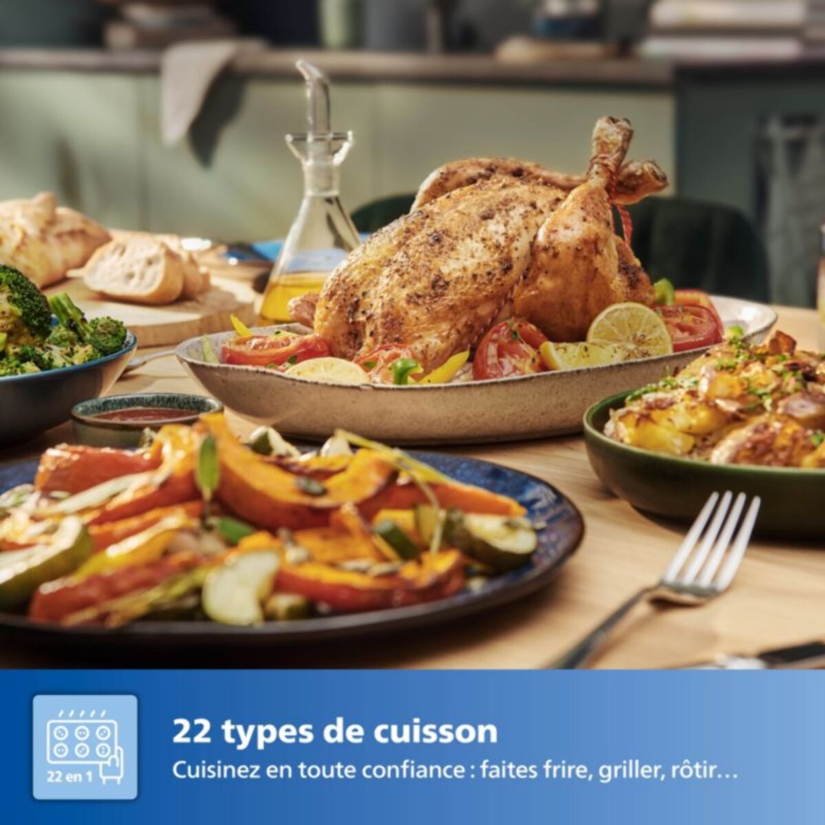 Airfryer PHILIPS HD9880/90 friteuse sans huile connectée Noir, Série 5000 8.3L