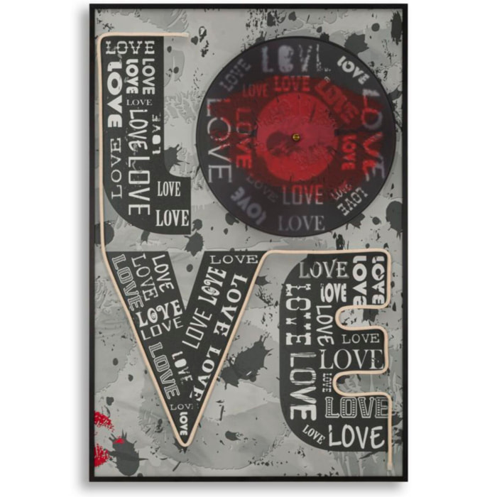 STAMPA C/LED SU TELA LOVE CM 60X3,5X90 (APPLICAZIONE 3D ACRILICO)