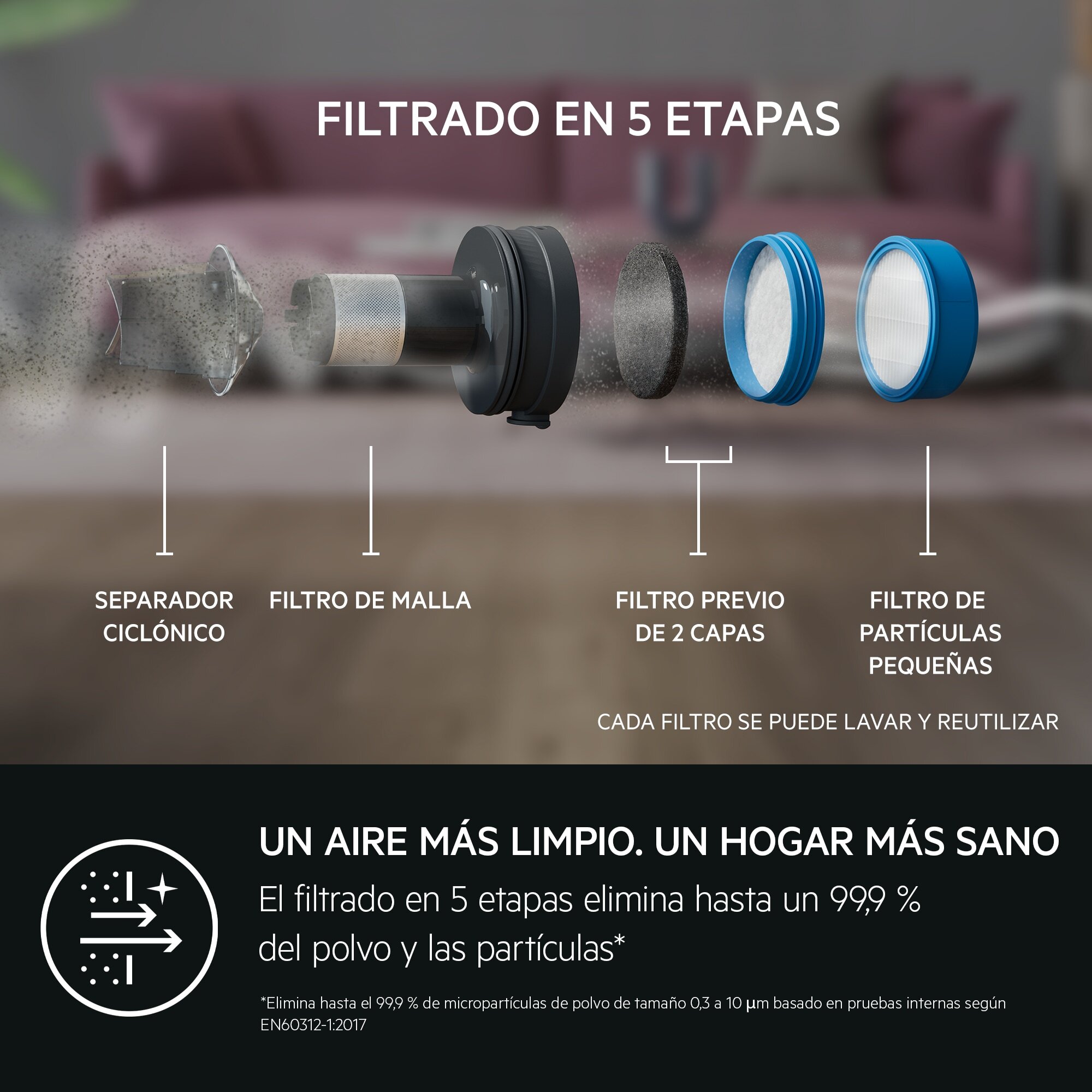 AEG Aspiradora sin cable Serie 7000 Hygienic de 50 min de autonomía AP71HB14SH