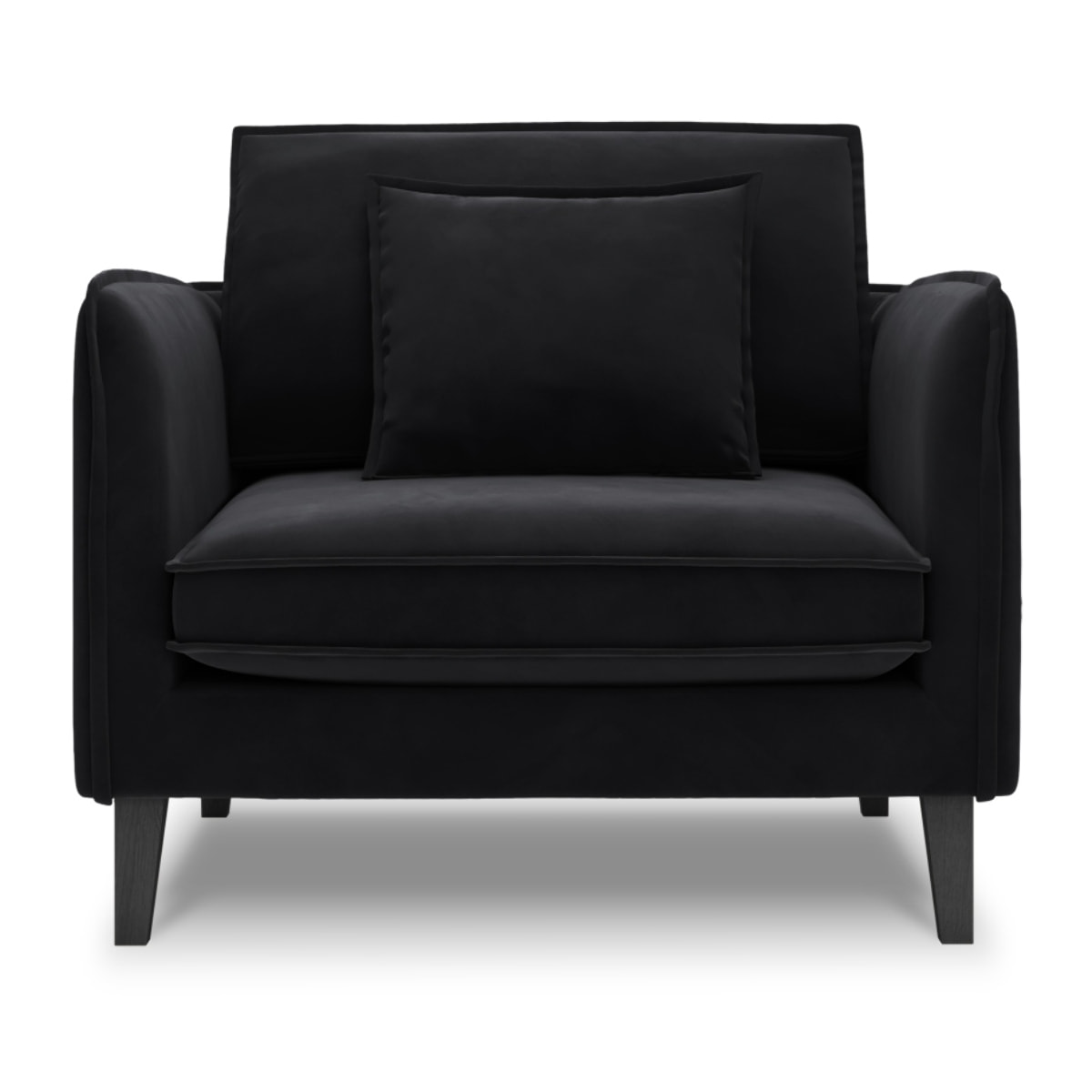 Fauteuil xl "Provence" en velours noir