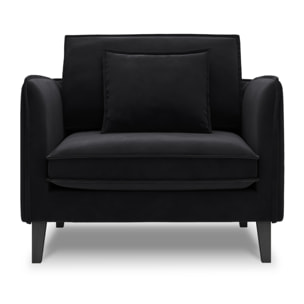 Fauteuil xl "Provence" en velours noir