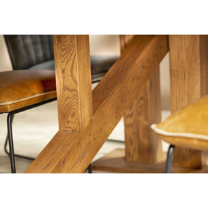 Table design en chêne 240 cm pied oblique OKA