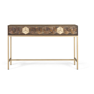 Consola de Madera de Mango 122 Cm Estilo Rústico Moderno