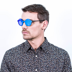 Gafas de sol PALO ALTO PORTLAND - Mate demi marrón y revo azul cielo / Plana