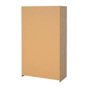 Guardaroba grande Jal, Mobile camera da letto, Cabina armadio portabiti, Armadio appendiabiti, 105x48 h180 cm, Rovere e Beige