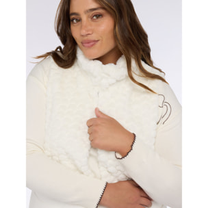 Fiorella Rubino - Chaleco largo en doble tejido - Blanco