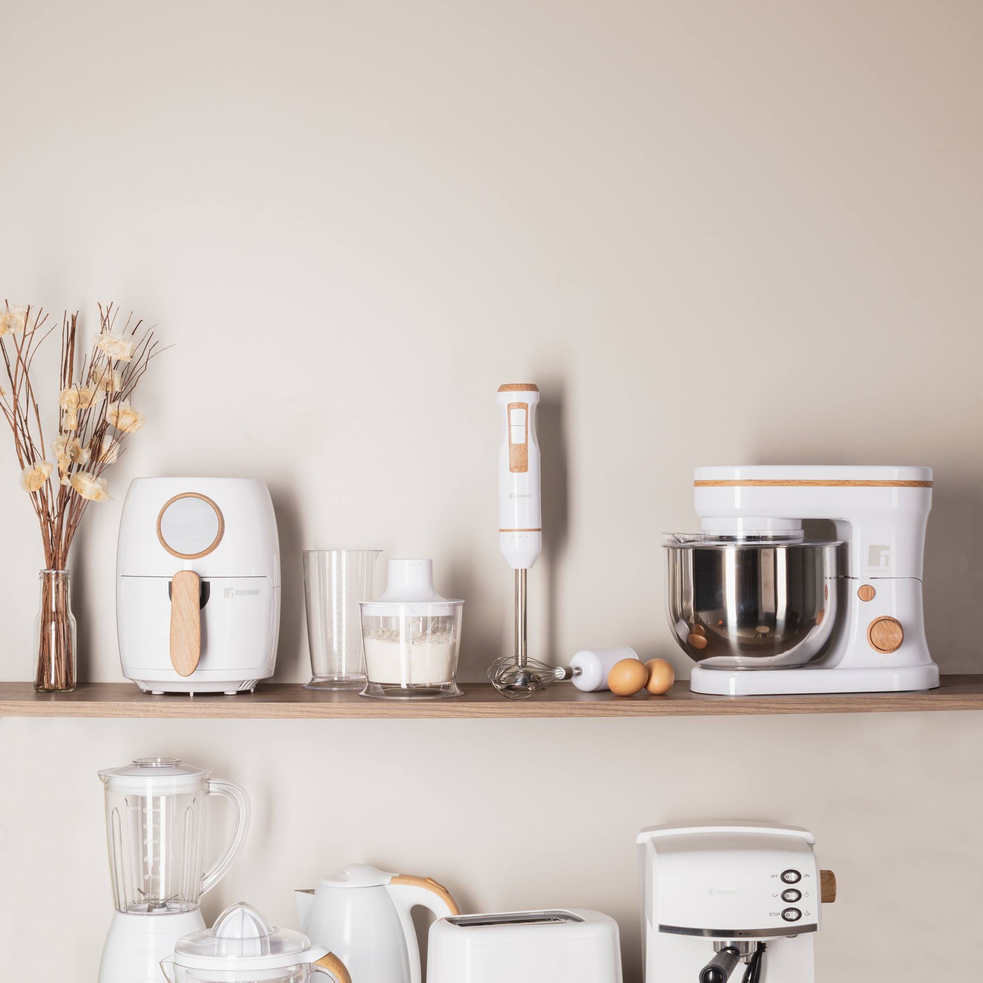 Bergner NATURALLY Tostadora de 2 rebanadas 700W y 7 velocidades