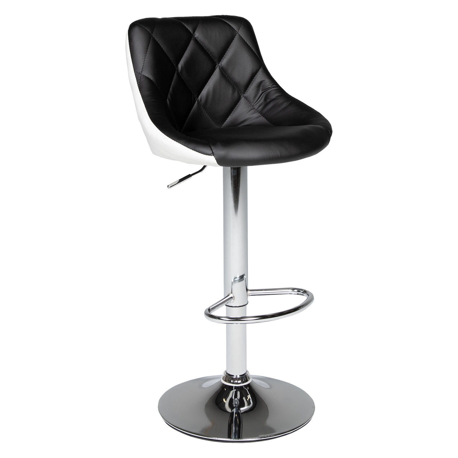 Tabouret de bar noir et blanc JASPER