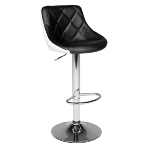 Tabouret de bar noir et blanc JASPER