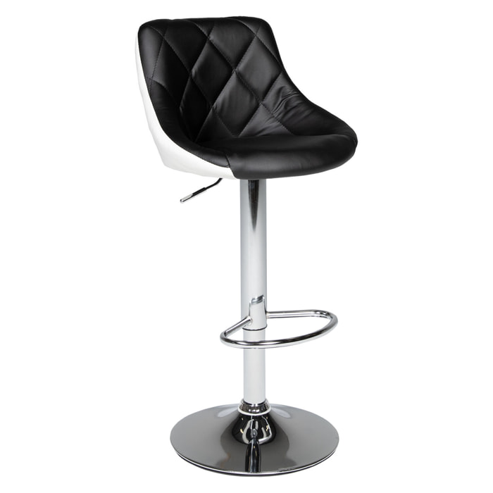 Tabouret de bar noir et blanc JASPER